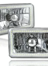 Octane Lighting 4X6 White SMD LED Halo Angel Eye Headlight Headlamp 60W Halogen Light Bulbs Pair                                     - OL-136-W - Image 3