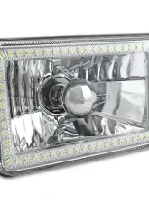Octane Lighting 4X6 White SMD LED Halo Angel Eye Headlight Headlamp 60W Halogen Light Bulbs Pair                                     - OL-136-W - Image 12