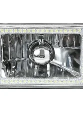 Octane Lighting 4X6 White SMD LED Halo Angel Eye Headlight Headlamp 60W Halogen Light Bulbs Pair                                     - OL-136-W - Image 11