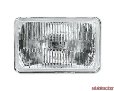Octane Lighting 4X6 Halogen Semi Sealed Stock Style Glass H4 Headlight Headlamp Light Bulbs Pair - OL-137-CL