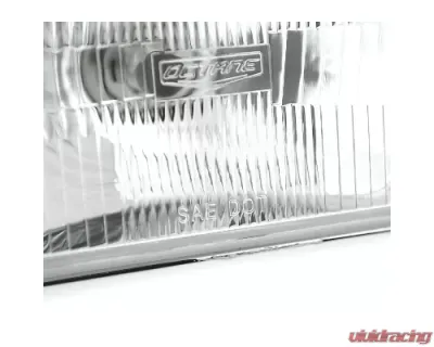 Octane Lighting 4X6 Halogen Semi Sealed Stock Style Glass H4 Headlight Headlamp Light Bulbs Pair - OL-137-CL