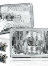 Octane Lighting 4X6 Halogen Semi Sealed Stock Glass H4 Headlight Headlamp Light Bulb 55/60W Pair                                     - OL-137 - Image 10