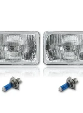 Octane Lighting 4X6 Halogen Semi Sealed Stock Glass H4 Headlight Headlamp Light Bulb 55/60W Pair                                     - OL-137 - Image 2