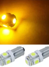Octane Lighting 2 Yellow Amber 5 LED Dash Panel Cluster Gauge Clock Glove Box Light Bulbs Pair Eiko                                     - OL-1895-5A - Image 3