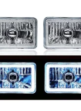 Octane Lighting 4X6 White LED COB Halo Crystal Glass/Metal Headlight Light Bulb Headlamp Pair                                     - OL-201 - Image 11