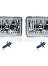 Octane Lighting 4X6 White LED COB Halo Crystal Glass/Metal Headlight Light Bulb Headlamp Pair                                     - OL-201 - Image 4