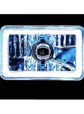 Octane Lighting 4X6 White LED COB Halo Crystal Glass/Metal Headlight Light Bulb Headlamp Pair                                     - OL-201 - Image 6