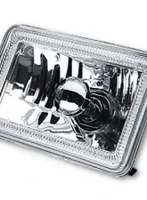 Octane Lighting 4X6 White LED COB Halo Crystal Glass/Metal Headlight Light Bulb Headlamp Pair                                     - OL-201 - Image 7