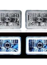 Octane Lighting 4X6 White LED COB Halo Crystal Glass/Metal Headlight Light Bulb Headlamp Pair                                     - OL-201 - Image 8
