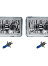Octane Lighting 4X6 Amber LED COB Halo Crystal Glass/Metal Headlight Light Bulb Headlamp Pair                                     - OL-202 - Image 12