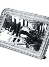 Octane Lighting 4X6 Inch Red LED COB Halo Crystal Glass/Metal Headlight Light Bulb Headlamp Pair                                     - OL-203 - Image 6
