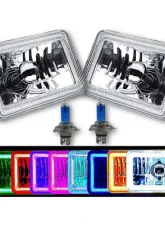 Octane Lighting 4X6 Inch RGB LED COB Color Change Halo Crystal Headlight Light Bulb Headlamp Pair                                     - OL-204 - Image 3
