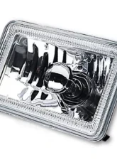 Octane Lighting 4X6 Blue LED COB Halo Crystal Glass/Metal Headlight Light Bulb Headlamp Pair                                     - OL-210 - Image 7