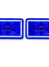 Octane Lighting 4X6 Blue LED COB Halo Crystal Glass/Metal Headlight Light Bulb Headlamp Pair                                     - OL-210 - Image 11