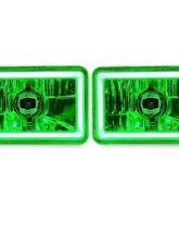 Octane Lighting 4X6 Green LED COB Halo Crystal Glass/Metal Headlight Light Bulb Headlamp Pair                                     - OL-211 - Image 12
