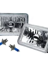Octane Lighting 4X6 Green LED COB Halo Crystal Glass/Metal Headlight Light Bulb Headlamp Pair                                     - OL-211 - Image 5