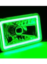 Octane Lighting 4X6 Green LED COB Halo Crystal Glass/Metal Headlight Light Bulb Headlamp Pair                                     - OL-211 - Image 7