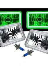 Octane Lighting 4X6 Green LED COB Halo Crystal Glass/Metal Headlight Light Bulb Headlamp Pair                                     - OL-211 - Image 10