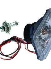 Octane Lighting 4X6 Amber LED Halo Angel Eye Halogen Headlight Headlamp Bulbs Crystal Clear Pair                                     - OL-4X6-HALO-A - Image 5