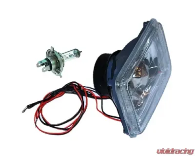 Octane Lighting 4X6 Amber LED Halo Angel Eye Halogen Headlight Headlamp Bulbs Crystal Clear Pair - OL-4X6-HALO-A