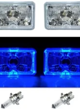 Octane Lighting 4X6 Blue LED Halo Angel Eye Halogen Headlights Headlamp Bulbs Crystal Clear Pair                                     - OL-4X6-HALO-B - Image 8