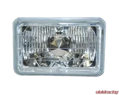 Octane Lighting 4X6 Blue LED Halo Angel Eye Halogen Headlights Headlamp Bulbs Crystal Clear Pair - OL-4X6-HALO-B