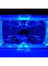 Octane Lighting 4X6 Blue LED Halo Angel Eye Halogen Headlights Headlamp Bulbs Crystal Clear Pair                                     - OL-4X6-HALO-B - Image 4