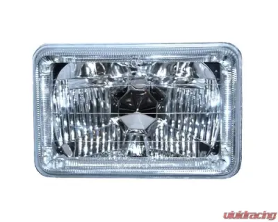 Octane Lighting 4X6 Red LED Halo Angel Eye Halogen Headlights Headlamp Bulbs Crystal Clear Pair - OL-4X6-HALO-R