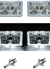 Octane Lighting 4X6 White LED Halo Angel Eye Halogen Headlight Headlamp Bulbs Crystal Clear Pair                                     - OL-4X6-HALO-W - Image 9