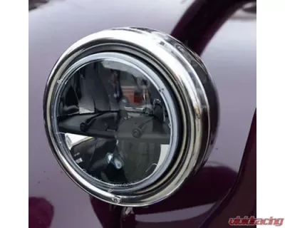 Octane Lighting 7 Inch Round Chrome Black Dual Low/Hi LED Octane Headlights Pair - OL-7070