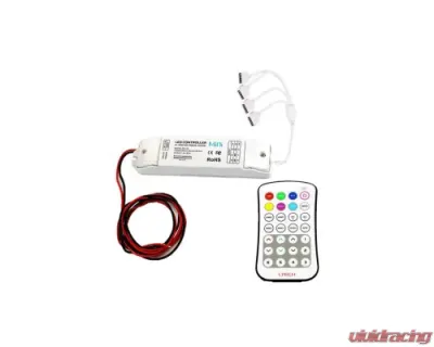 Octane Lighting M7 RF Wireless LED Controller RGB Strip Light Halo Headlight Remote 50 Foot Range w/ Splitter - OL-CTL-6