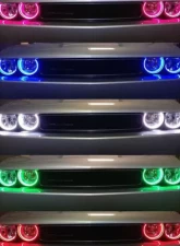 Octane Lighting RGB Color Changing LED Headlight Halo Ring Kit Dodge Challenger 2008-2014                                     - OL-DODGE-004 - Image 2