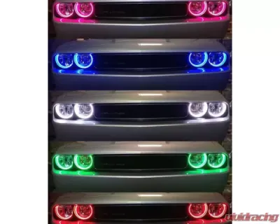 Octane Lighting RGB Color Changing LED Headlight Halo Ring Kit Dodge Challenger 2008-2014 - OL-DODGE-004