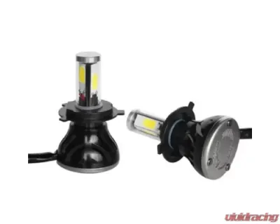 Octane Lighting H4 SMD COB LED Low/Hi Beam Headlight Light Bulb 6000K 4000 Lumens Pair 5 3/4 - OL-G5-H4-LED