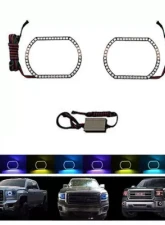 Octane Lighting Multi-Color Changing LED RGB Headlight Halo Ring Set GMC Sierra 2014-2016                                     - OL-GMC-003 - Image 7