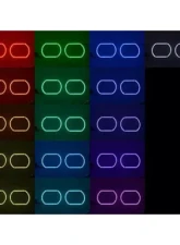 Octane Lighting Multi-Color Changing LED RGB Headlight Halo Ring Set GMC Sierra 2014-2016                                     - OL-GMC-003 - Image 3