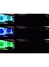 Octane Lighting Multi-Color Changing LED RGB Headlight Halo Ring Set GMC Sierra 2014-2016                                     - OL-GMC-003 - Image 5