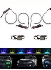 Octane Lighting Cherokee Multi-Color Changing LED RGB Halo Headlight Rings Jeep Grand Cherokee 2011-2014                                     - OL-JEEP-001 - Image 7