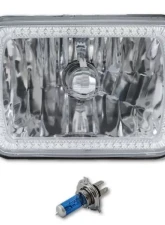 Octane Lighting 7X6 Inch Blue SMD LED Halo Angel Eye Clear Headlight 55/60W Halogen Single Light Bulb                                     - OL-134-B - Image 3