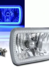 Octane Lighting 7X6 Inch Blue SMD LED Halo Angel Eye Clear Headlight 55/60W Halogen Single Light Bulb                                     - OL-134-B - Image 5