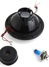 Octane Lighting 7" Red Split Circuit Half Circle LED Halo Ring Headlight - Pair (H4 Super White 55/60W Bulb)                                     - OL-501R - Image 9