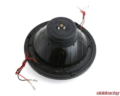 Octane Lighting 7" Red Split Circuit Half Circle LED Halo Ring Headlight - Pair (H4 Super White 55/60W Bulb) - OL-501R