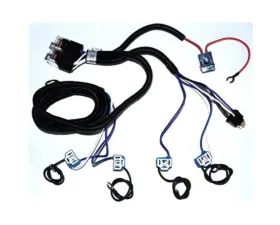 Octane Lighting 4-Headlight H4/9003 Relay Harness w/ Ceramic Hi-Heat Sockets