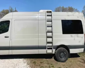 Backwoods Adventure Mods Ladder for OEM Tracks w/o Roof Rack Mercedes Sprinter 2014+