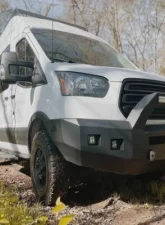 Backwoods Adventure Mods Front Bumper w/ Bull Bar Ford Transit 2015-2019                                     - BWFDTR-103XXLLB - Image 9