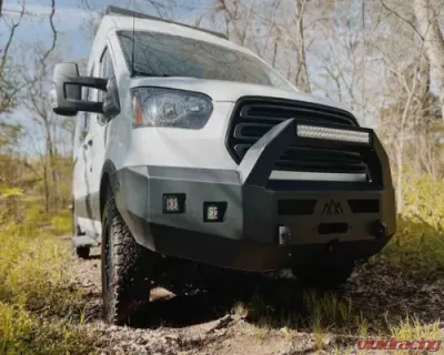 Backwoods Adventure Mods Front Bumper w/ Bull Bar Ford Transit 2015-2019 - BWFDTR-103XXLLB