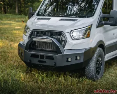 Backwoods Adventure Mods Front Bumper w/ Bull Bar Ford Transit 2020+ - BWFT6F-103XXIIB