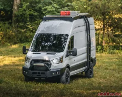 Backwoods Adventure Mods Front Bumper w/ Bull Bar Ford Transit 2020+ - BWFT6F-103XXIIB