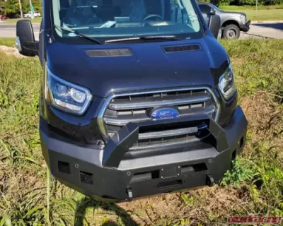 Backwoods Adventure Mods Front Bumper w/ Bull Bar Ford Transit 2020+ - BWFT6F-103XXIIB