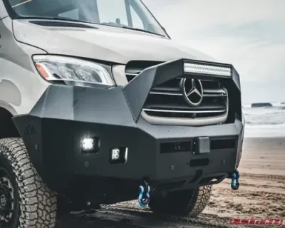Backwoods Adventure Mods Front Bumper w/ Bull Bar Mercedes Sprinter 2019+ - BWMS3S-103UUIIB